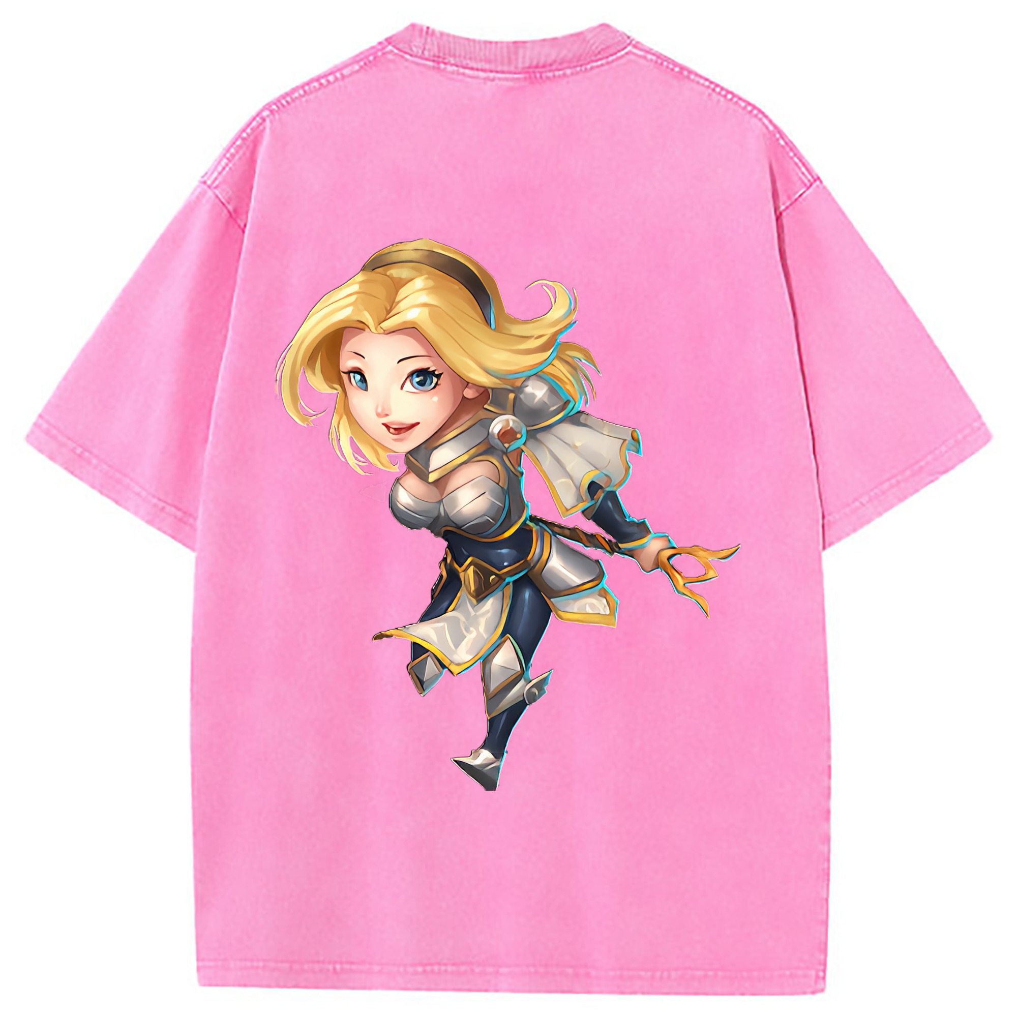 （画像用） リーグ・オブ・レジェンド League of Legends LOL 綿100% ヴィンテージ風 半袖Tシャツ（背面プリント）